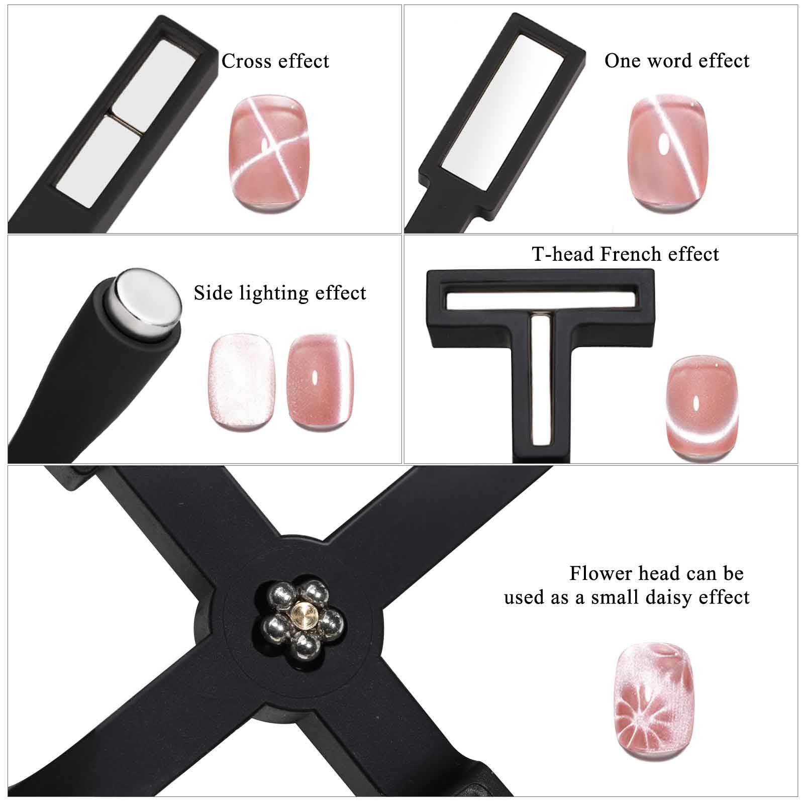 5 In 1 Nail Magnet Tool ကို အဆင့်မြှင့်တင်ထားသော Nail Magnet Pens ကိရိယာများ