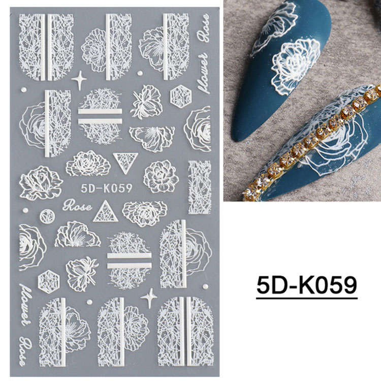5d Stereoscopic Embossed ပန်းများ