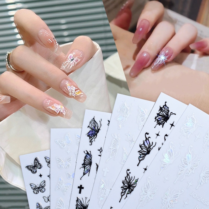 Butterfly Nail Art စတစ်ကာများ
