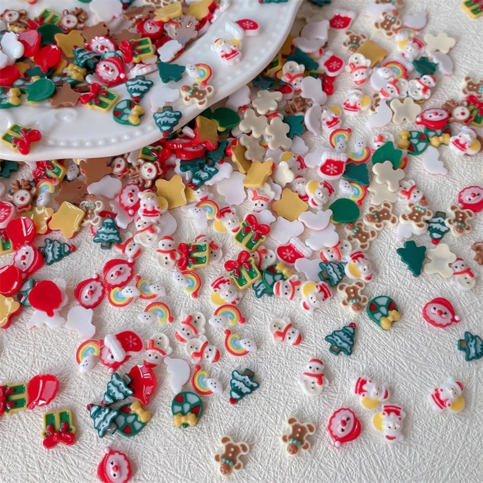 ခရစ္စမတ်လက်သည်း Rhinestones