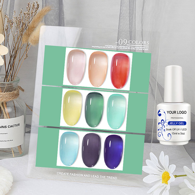 အရောင် Glass Effect Ice Jelly Gel Polish