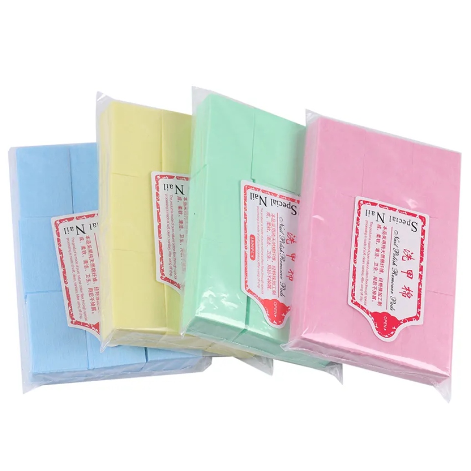 ရောင်စုံ Cotton Nail Wipes