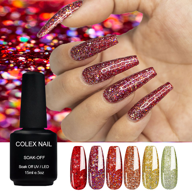 Creative Multi-Color Glitter Gel Polal