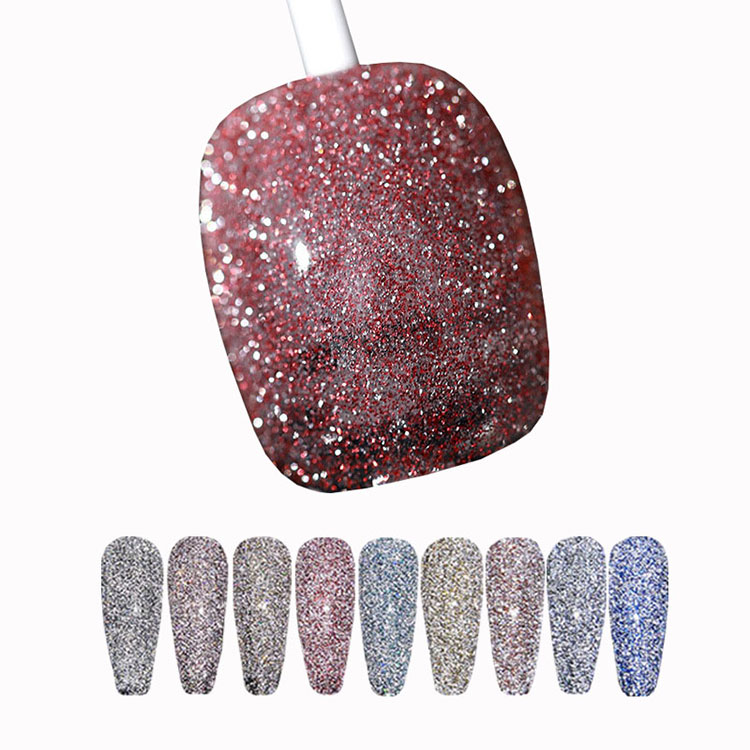 Diamond Rainbow Disco Gel လက်သည်းဆိုးဆေး