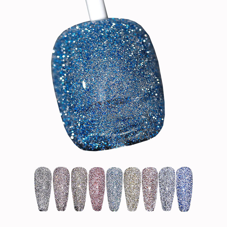 တောက်ပသောအရောင်သည် Disco Gel Polish ကိုပြောင်းလဲသွားသည်