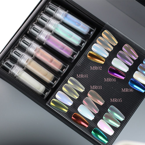 High Gloss Morandi Liquid မှော်မှန် Nail Powder