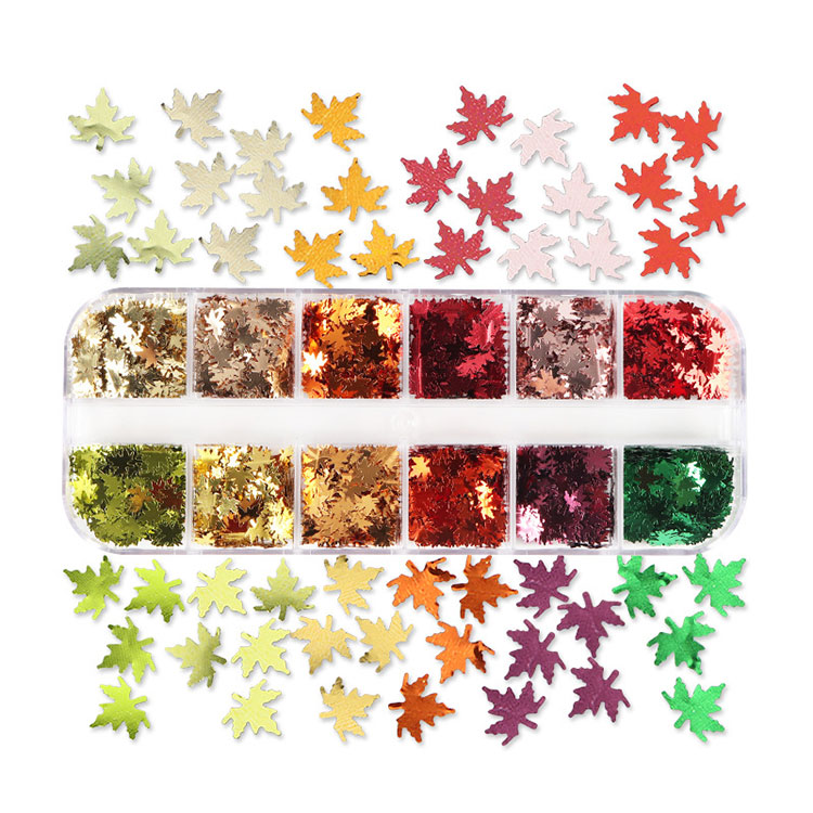 Maple Leaf Nail Sequins များ