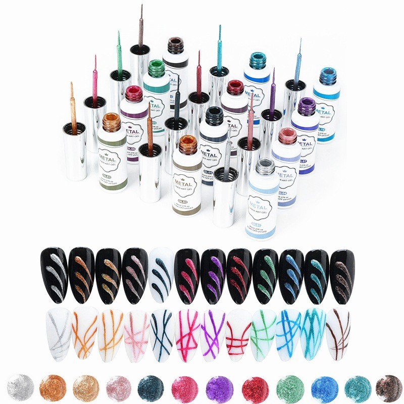 Metallic Gel Liner လက်သည်းအနုပညာအစုံ